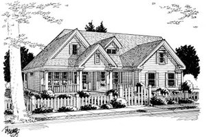 Country Exterior - Front Elevation Plan #20-2007