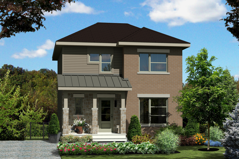Dream House Plan - Contemporary Exterior - Front Elevation Plan #25-4435