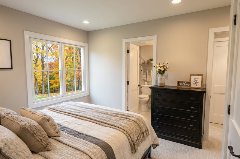Home Plan - Interior - Bedroom 2 for Farmhouse House Plan #51-1522 - 3 bed, 3.5 bath