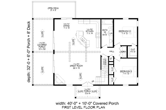 Floor Plan - Main Floor for Country House Plan #932-334 - 3 bed, 3 bath