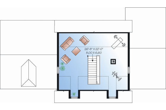 Floor Plan - Other Floor for Colonial House Plan #23-2260 - 3 bed, 2.5 bath