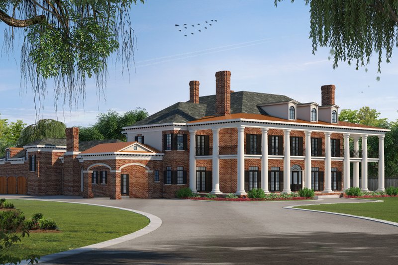 Architectural House Design - Exterior - Front Elevation 5 for Southern House Plan #20-2173 - 6 bed, 6.5 bath