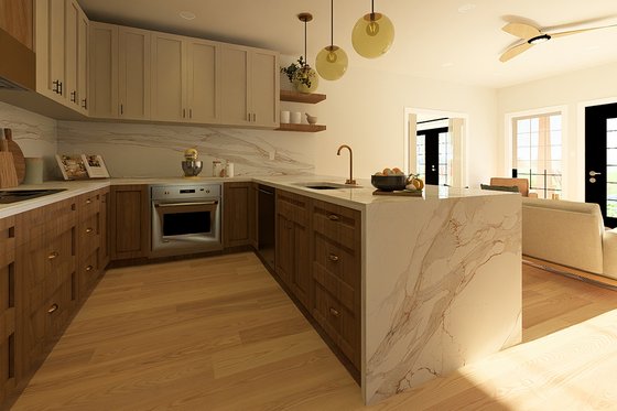 Interior - Kitchen 3 for Ranch House Plan #126-246 - 2 bed, 2 bath