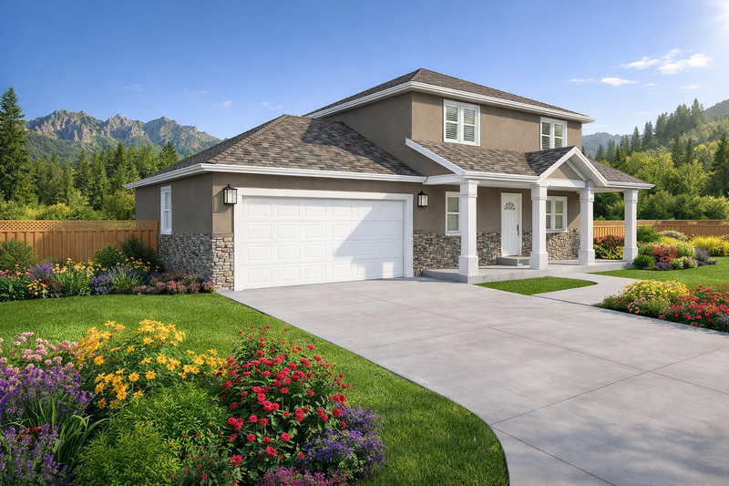 House Blueprint - Exterior - Front Elevation 3 for Farmhouse House Plan #1060-441 - 3 bed, 2.5 bath