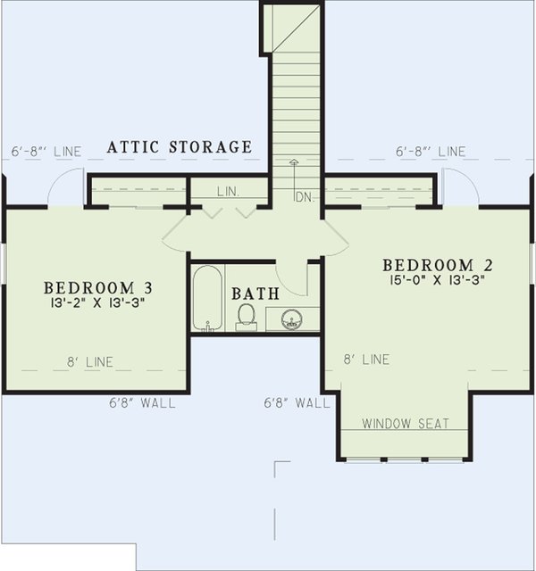 Architectural House Design - Craftsman Floor Plan - Upper Floor Plan #17-2813