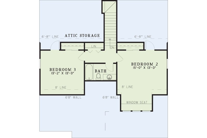 Home Plan - Floor Plan - Upper Floor for Craftsman House Plan #17-2813 - 3 bed, 2.5 bath