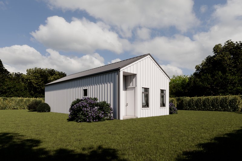 Architectural House Design - Exterior - Rear Elevation for Contemporary House Plan #1112-6 - 2 bed, 1 bath