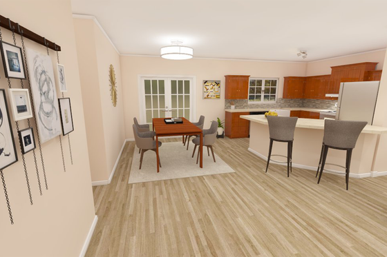 Interior - Dining Room for Ranch House Plan #1082-10 - 3 bed, 2 bath