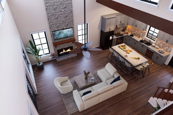 Interior - Family Room 4 for Farmhouse House Plan #932-1429 - 3 bed, 2.5 bath
