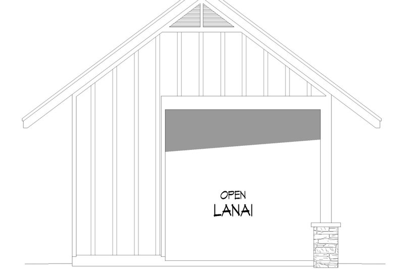 Home Plan - Exterior - Other Elevation for Country House Plan #932-287, 1 bath