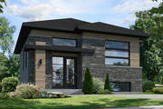 Contemporary Style House Plan - 2 Beds 1 Baths 865 Sq/Ft Plan #25-4325 