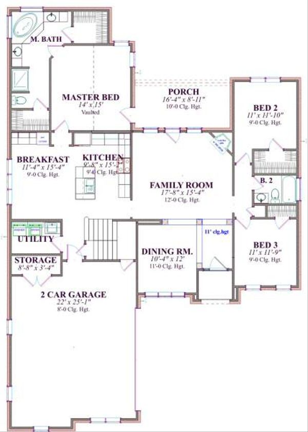 Traditional Floor Plan - Main Floor Plan #63-141