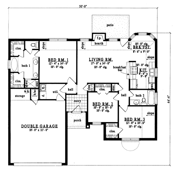 Traditional Floor Plan - Main Floor Plan #42-188