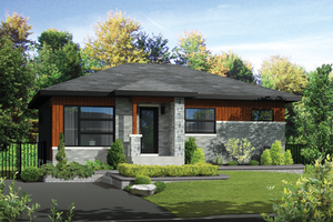 Contemporary Exterior - Front Elevation Plan #25-4312
