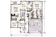 European Style House Plan - 5 Beds 3 Baths 2425 Sq/Ft Plan #20-242 