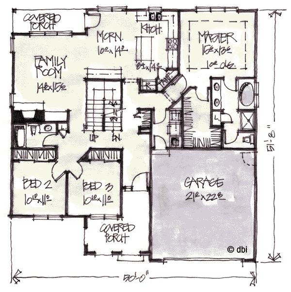 Dream House Plan - European Floor Plan - Main Floor Plan #20-242