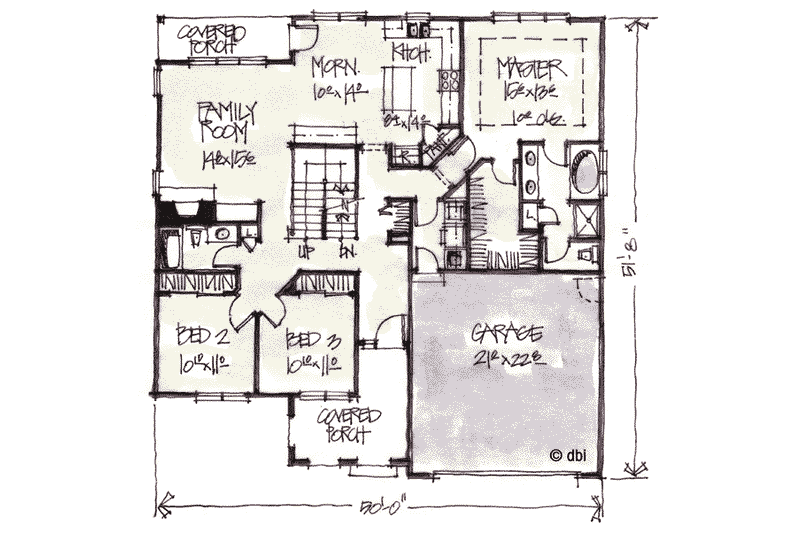 Home Plan - Floor Plan - Main Floor for European House Plan #20-242 - 5 bed, 3 bath