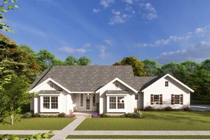 Cottage Exterior - Front Elevation Plan #513-2190