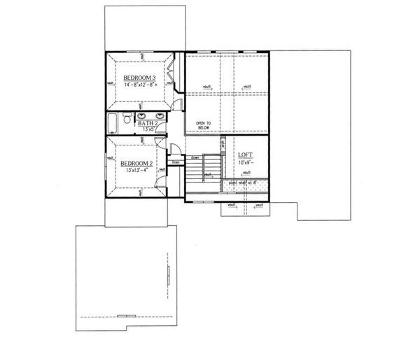 Home Plan - Traditional Floor Plan - Upper Floor Plan #437-54