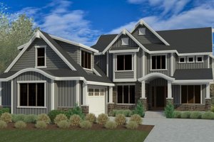 House Blueprint - Craftsman Exterior - Front Elevation Plan #920-106