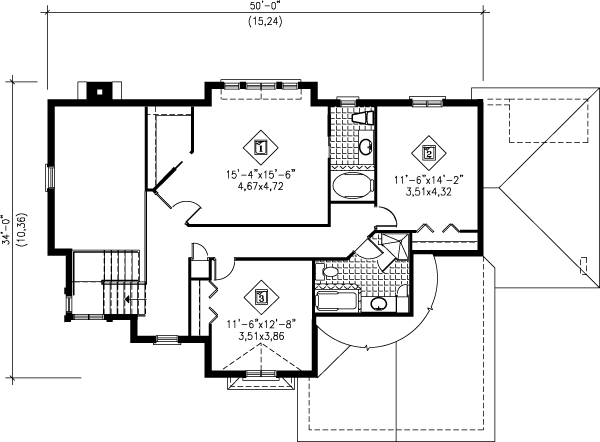 House Plan Design - European Floor Plan - Upper Floor Plan #25-2129