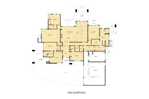 Floor Plan - Main Floor for Prairie House Plan #1066-265 - 4 bed, 4.5 bath