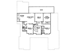 Floor Plan - Upper Floor for Mediterranean House Plan #472-20 - 4 bed, 4 bath