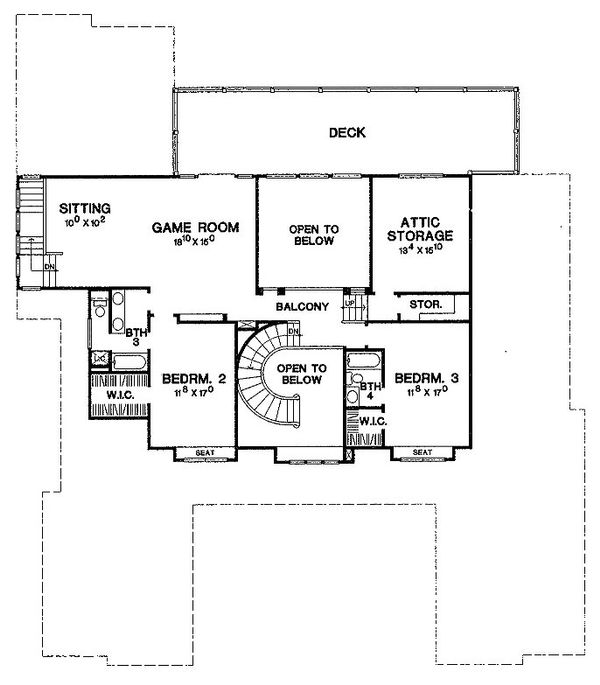 Home Plan - Mediterranean Floor Plan - Upper Floor Plan #472-20