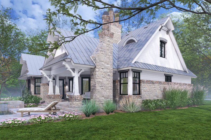 House Blueprint - Exterior - Rear Elevation 2 for Farmhouse House Plan #120-292 - 3 bed, 2 bath
