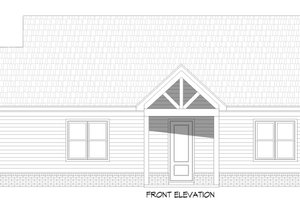 Exterior - Front Elevation 3 for Country House Plan #932-1072, 0.5 bath