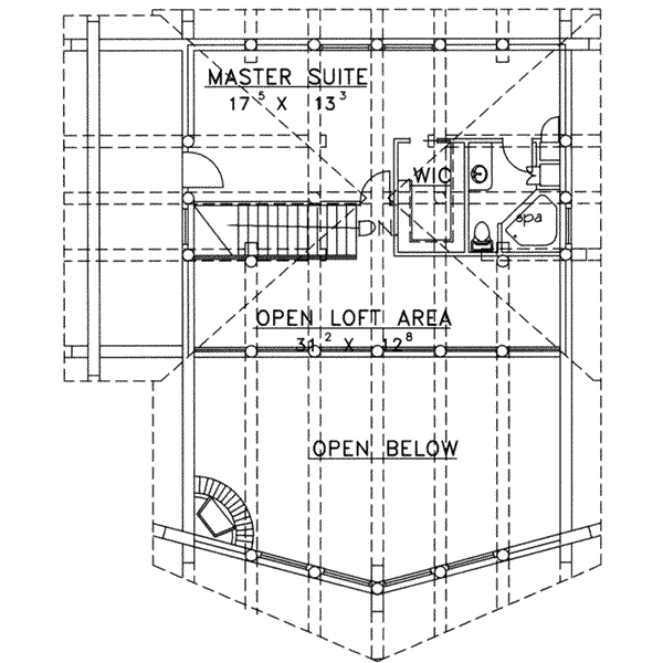 House Plan Design - Log Floor Plan - Upper Floor Plan #117-399