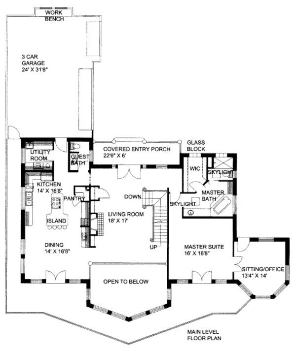 Bungalow Floor Plan - Main Floor Plan #117-606