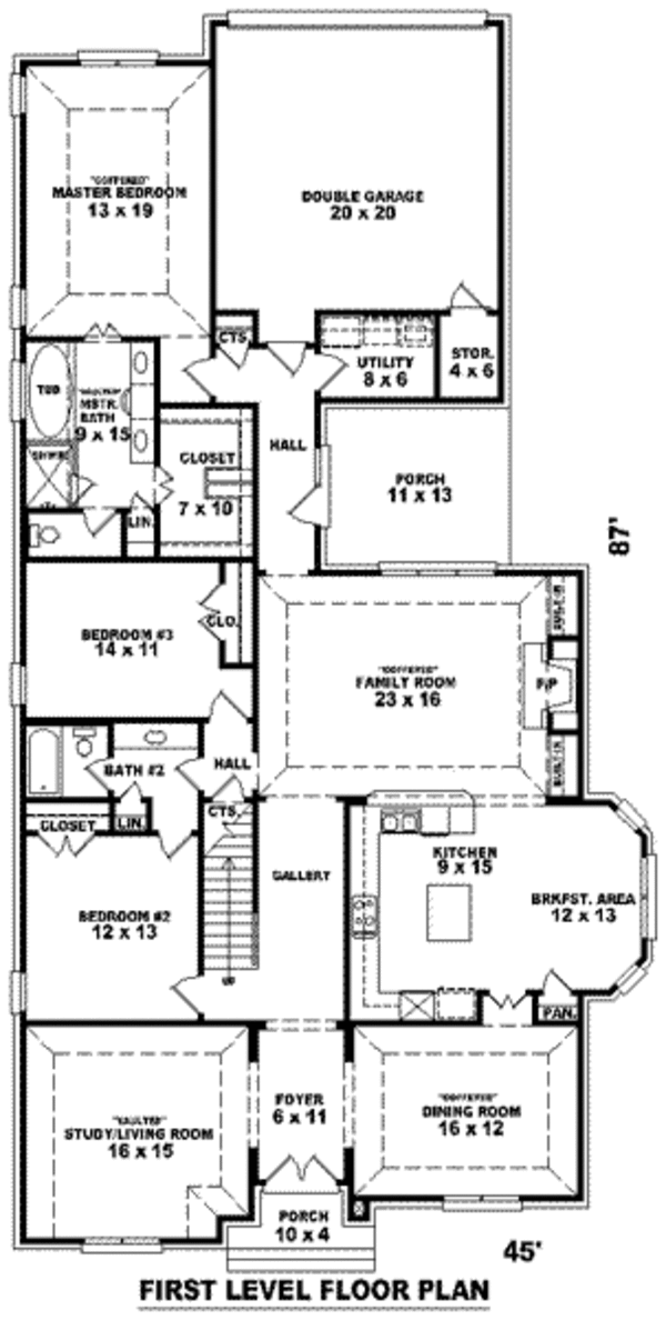 European Floor Plan - Main Floor Plan #81-1273