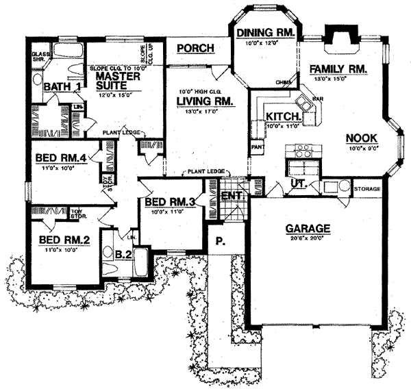 Traditional Floor Plan - Main Floor Plan #40-313