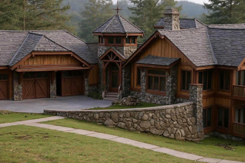 Craftsman Style House Plan - 3 Beds 2.5 Baths 5150 Sq/Ft Plan #921-26 Exterior
