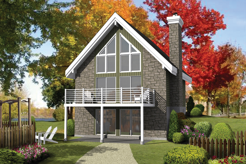 Cabin Style House Plan - 3 Beds 1 Baths 1083 Sq/Ft Plan #25-4311