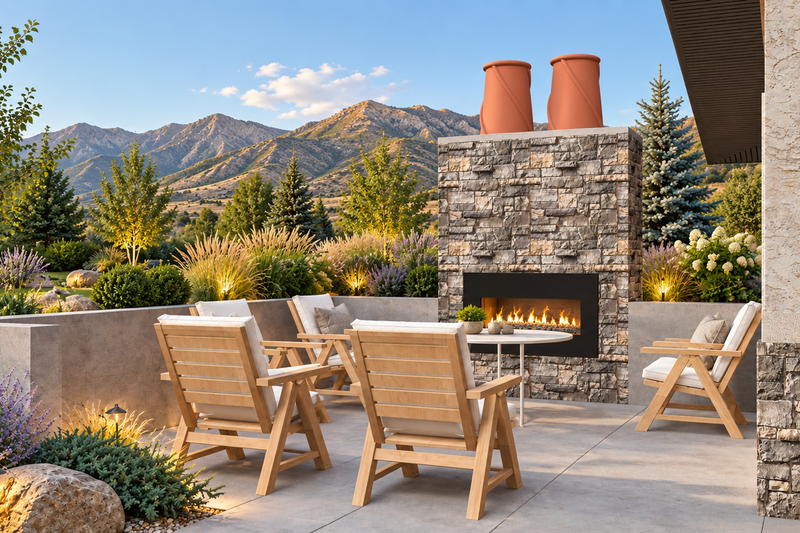 Home Plan - Exterior - Outdoor Living for Modern House Plan #1060-505, 1 bath