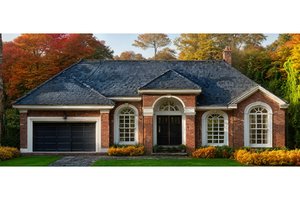 European Exterior - Front Elevation Plan #3-288