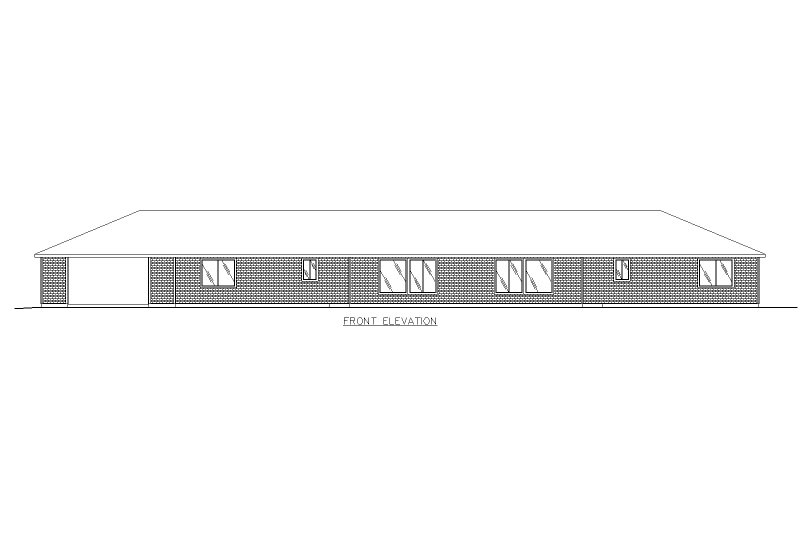 House Blueprint - Exterior - Front Elevation 4 for Ranch House Plan #117-1086 - 4 bed, 4 bath