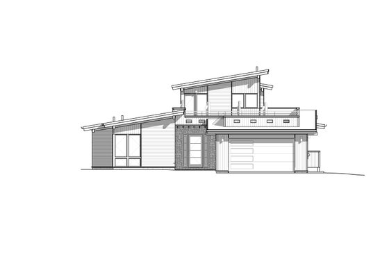 Exterior - Front Elevation 3 for Modern House Plan #895-113 - 3 bed, 3 bath