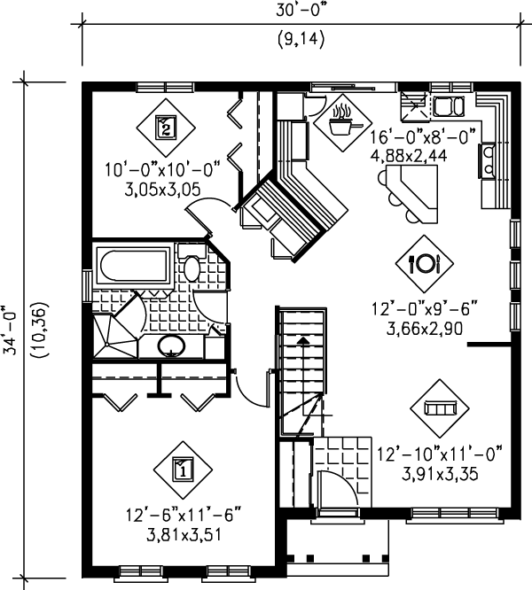 Floor Plan - Main Floor Plan #25-1031