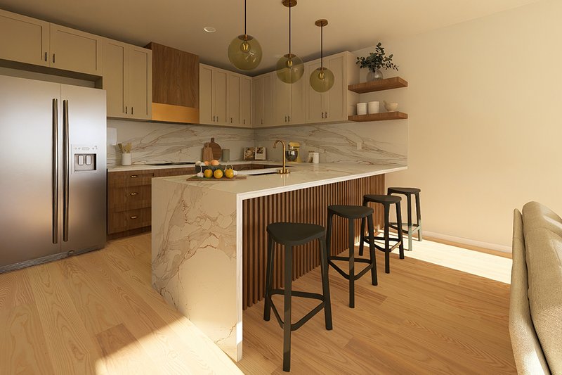Dream House Plan - Interior - Kitchen for Barndominium House Plan #126-305 - 2 bed, 2 bath