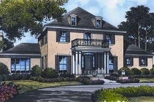 Colonial Exterior - Front Elevation Plan #417-382