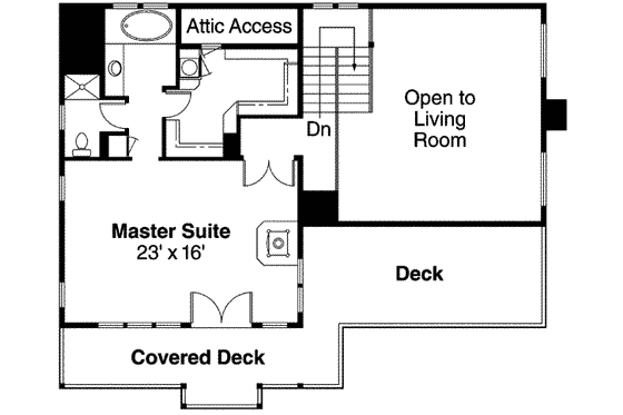 Floor Plan - Upper Floor for Traditional House Plan #124-207 - 3 bed, 2 bath