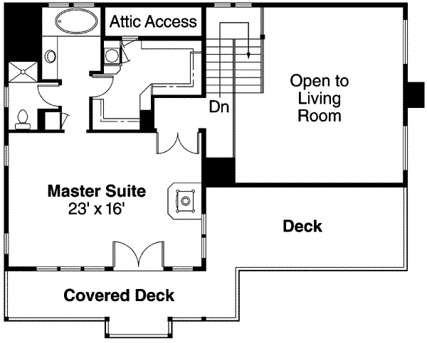 Architectural House Design - Traditional Floor Plan - Upper Floor Plan #124-207