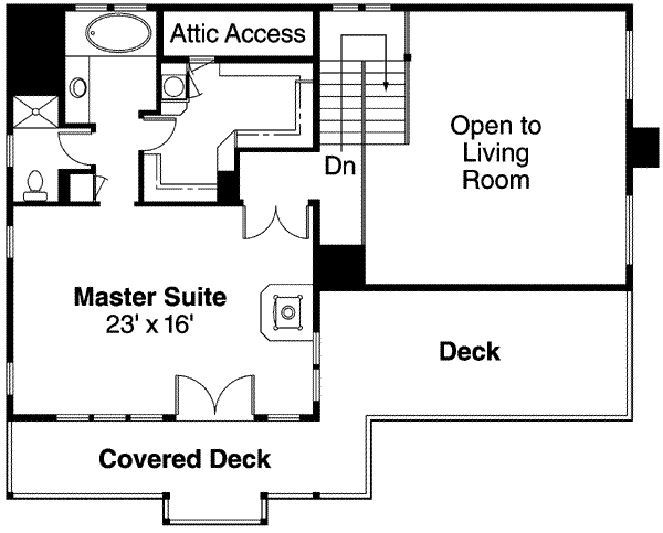 Traditional Floor Plan - Upper Floor Plan #124-207