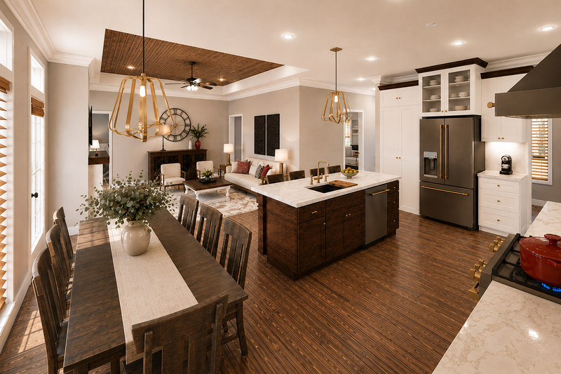 House Blueprint - Interior - Kitchen for Farmhouse House Plan #44-320 - 4 bed, 3 bath
