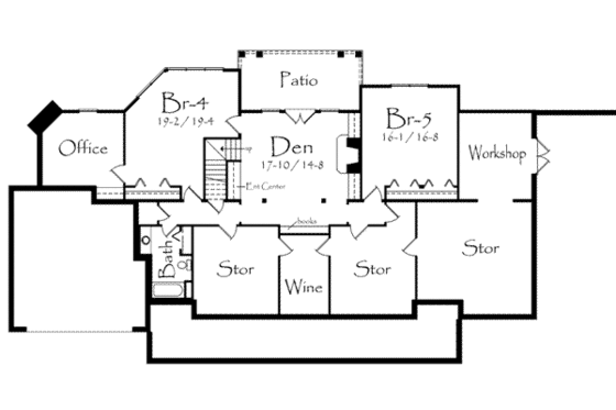 Floor Plan - Upper Floor for Country House Plan #71-119 - 3 bed, 2.5 bath