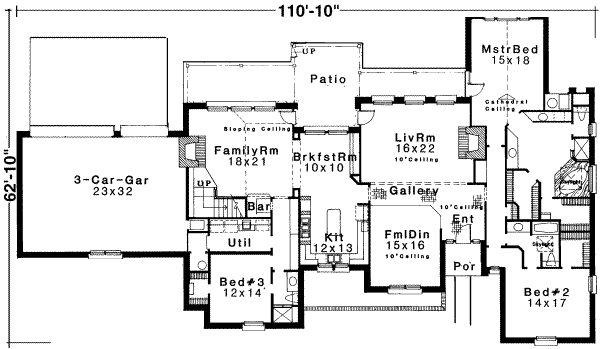 European Floor Plan - Main Floor Plan #310-129