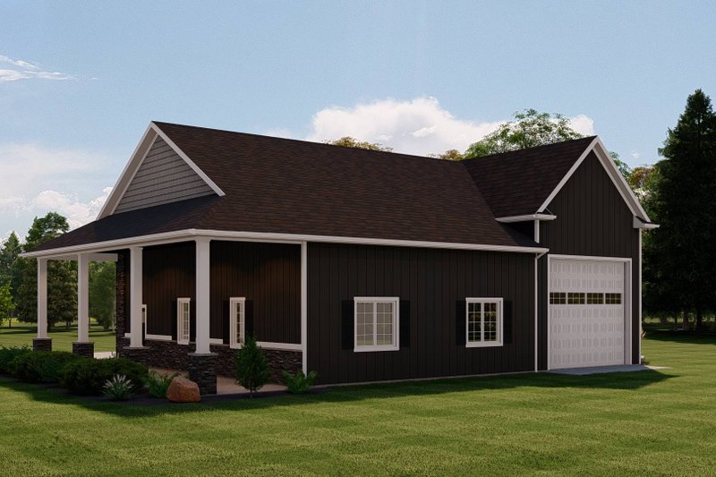 House Plan Design - Exterior - Rear Elevation for Country House Plan #1064-219, 0 bath